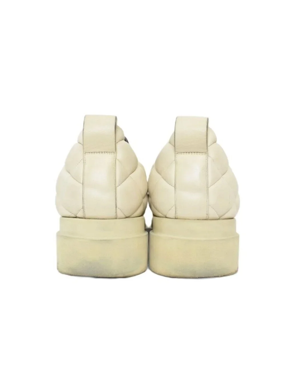 Bottega Veneta Quilted Slip on Sneakers 41 Ivory